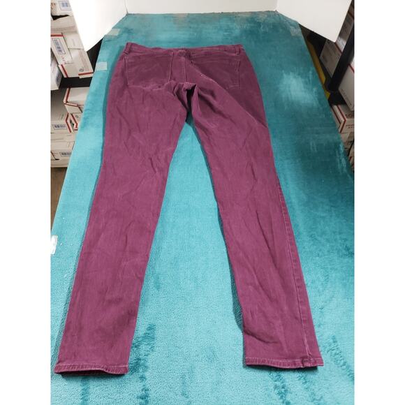 Express Jeans Size 10 Long Purple Stretch Pants Denim Ladies Mid Rise Legging - Picture 11 of 13